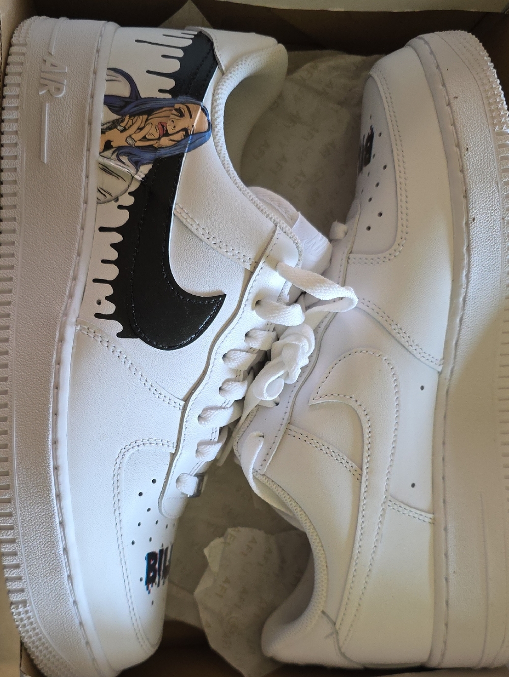 Never Worn Or Used Custom Nike Airforce 1 Billy Eillish Shoes